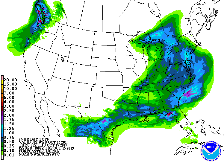 24 Hour Day 1 Quantitative Precipitation Forecast
